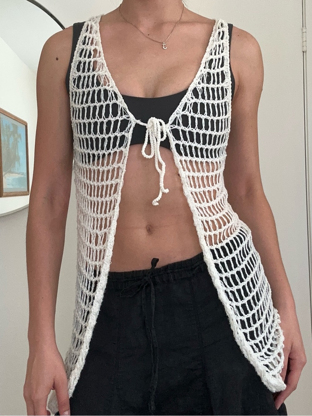 Urban Outfitters Knit/Crochet Tie Top
